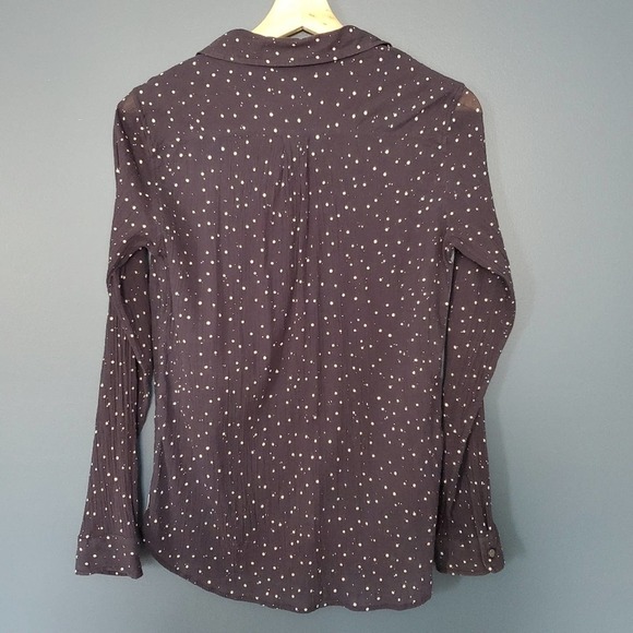 Eddie Bauer Button Down Top Navy Size Small - Picture 3 of 8